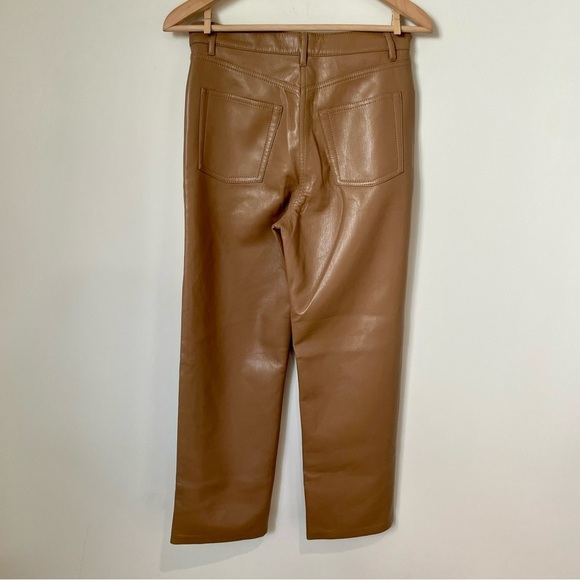 Aritzia Wilfred The Melina Pant Vegan Leather Brown Size 6 - Picture 8 of 11